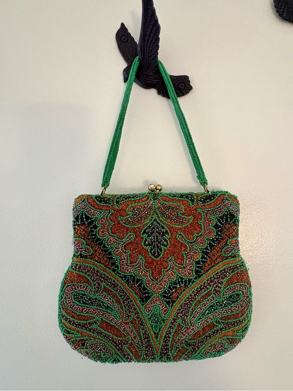 Vintage Belgium Made Delill Beaded Evening Bag